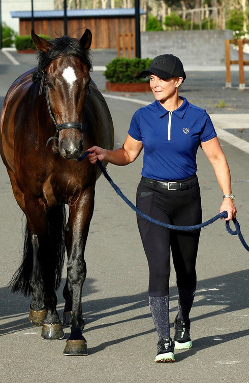 BARE Active Mesh Polo Shirt - Navy